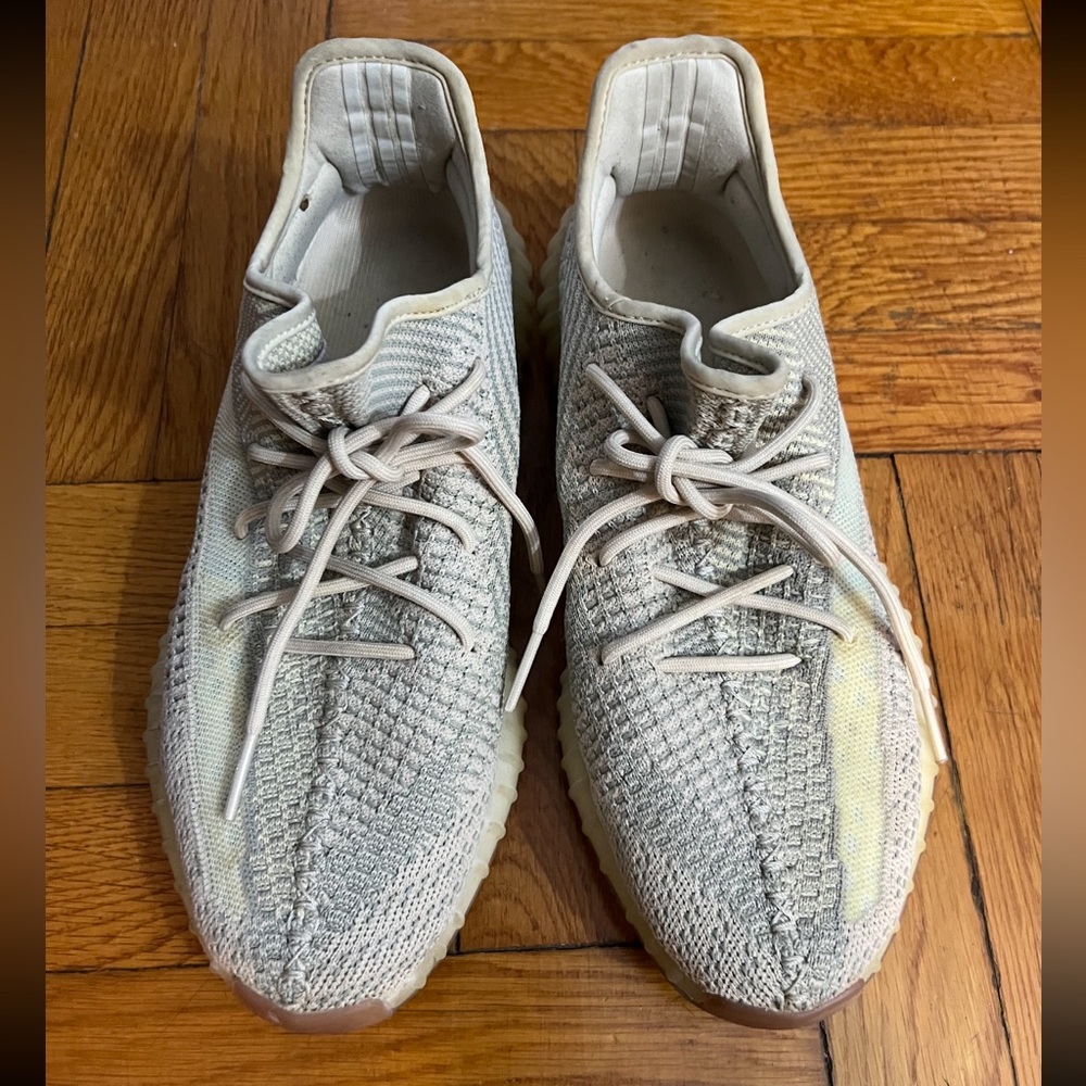 adidas Knit Gray and Cream Sneakers